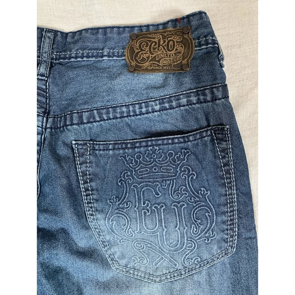 Ecko Unltd Men's Denim Jeans Hip Hop Skater Baggy Y2K‎ Size 36